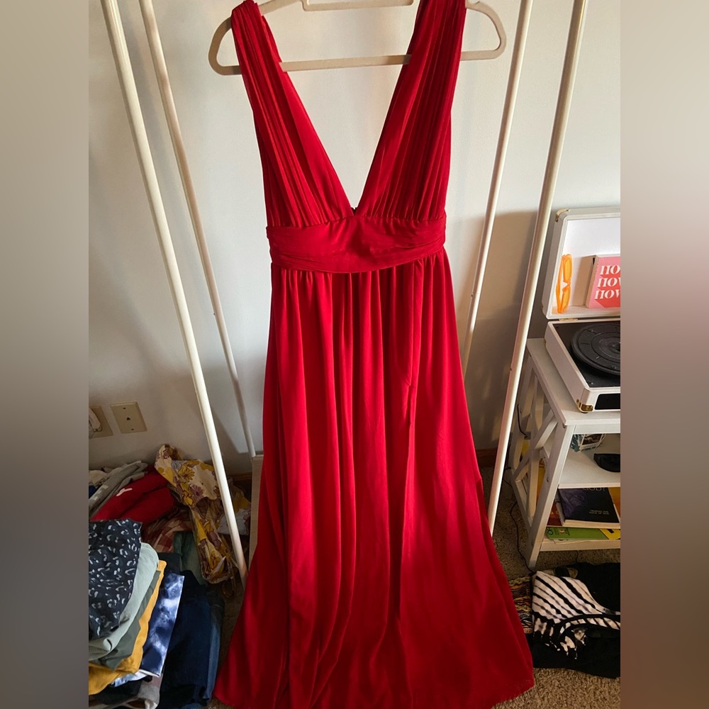 Red prom dress, only worn once!!